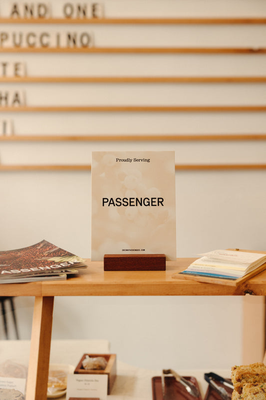 Passenger Proudly Serving Sign