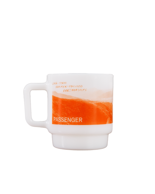 Halftones Orange Milk-glass Mug