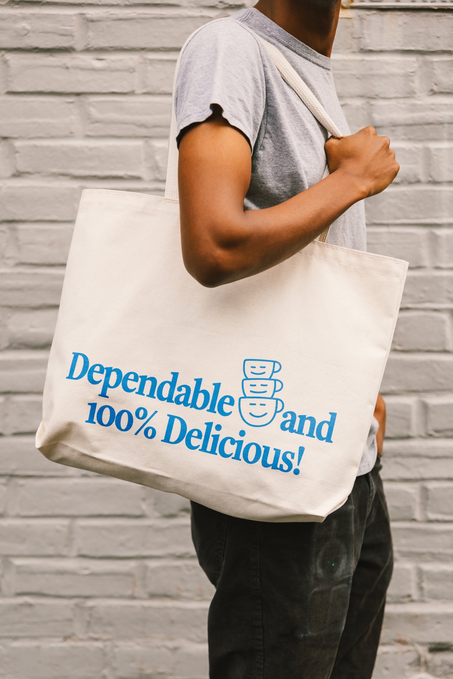 Necessary Dependable and Delicious Canvas Tote